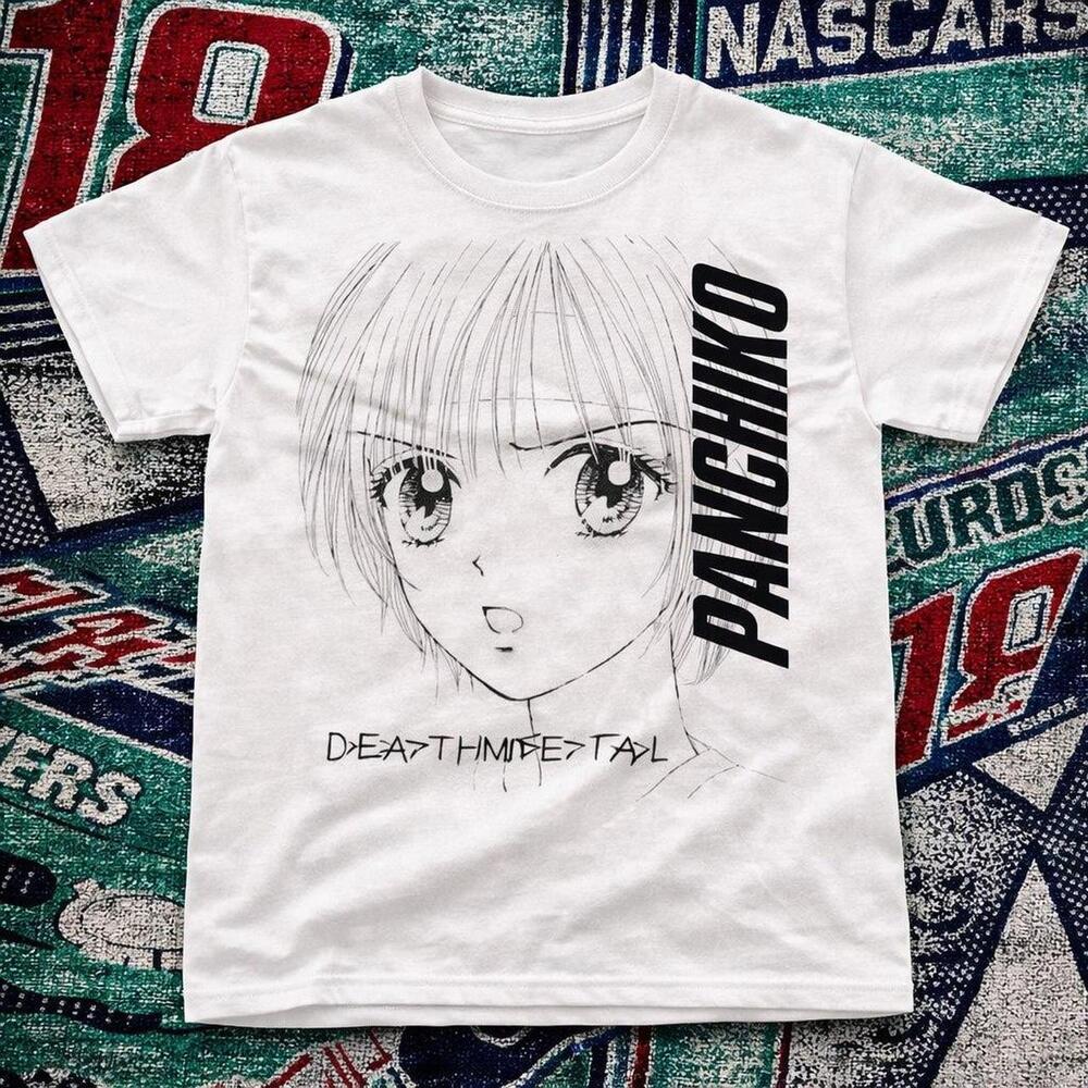 Panchiko Anime Graphic T Shirt White Manga Girl Tee Indie Alt Streetwear